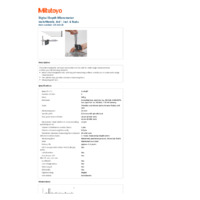 Mitutoyo Series 329 Rod Depth Micrometre (329-350-30) - Datasheet