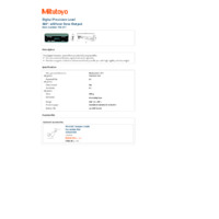 Mitutoyo Series 950 Digital Precision Level Protractor (950-317) - Datasheet
