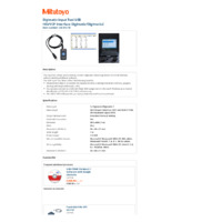Mitutoyo Series 264 Digimatic USB Input Tool - Datasheet