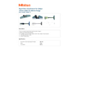 Mitutoyo 050085-10 Depth Base Attachment - Datasheet