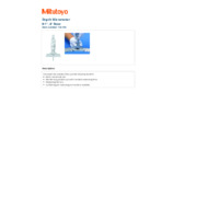 Mitutoyo Series 128 Depth Micrometer (128-106) - Datasheet