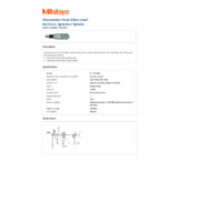 Mitutoyo Series 148 Short Range Small Micrometer Head (148-205) - Datasheet