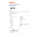 Mitutoyo Series 148 Short Range Small Micrometer Head (148-203) - Datasheet