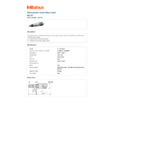 Mitutoyo Series 148 Short Range Small Micrometer Head (148-202) - Datasheet
