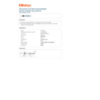 Mitutoyo Series 153 Non-Rotating Spindle Micrometer Head (153-201) - Datasheet