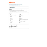 Mitutoyo Series 153 Non-Rotating Spindle Micrometer Head (153-202) - Datasheet