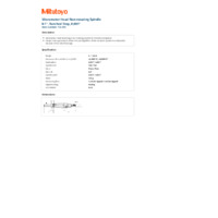 Mitutoyo Series 153 Non-Rotating Spindle Micrometer Head (153-205) - Datasheet