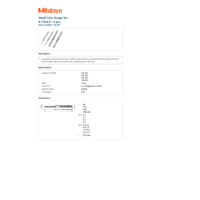 Mitutoyo Series 154 Small Hole Gauge Set (154-901) - Datasheet
