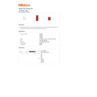 Mitutoyo Series 154 Small Hole Gauge Set (154-902) - Datasheet