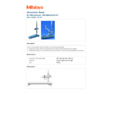 Mitutoyo Series 156 Vertical Micrometer Stand (156-102) - Datasheet