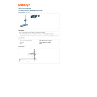 Mitutoyo Series 156 Vertical Micrometer Stand (156-103) - Datasheet