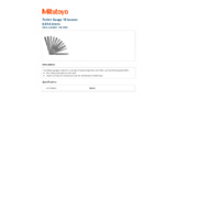 Mitutoyo Series 184 Thickness Gauge (184-308S) - Datasheet
