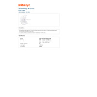 Mitutoyo Series 184 Thickness Gauge (184-304S) - Datasheet