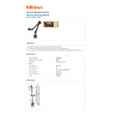 Supporto Per Comparatore Mitutoyo 7007-10 - Base Ad Incudine Quadrata, Regolazione Fine, Per Aste Da 3/8''
