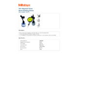 Mitutoyo Series 7 Magnetic Stand (7014-10) - Datasheet