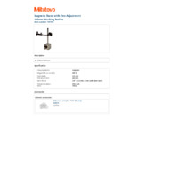 Mitutoyo Series 7 Magnetic Stand (70101N) - Datasheet