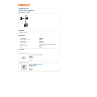 Mitutoyo Series 7 Magnetic Stand (7010SN) - Datasheet