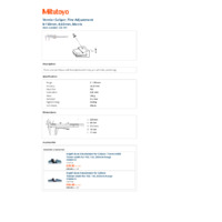 Mitutoyo Series 532 Vernier Thumbwheel Caliper (532-101) - Datasheet