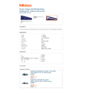 Mitutoyo Series 531 Vernier Thumb Clamp Caliper (531-129) - Datasheet