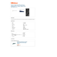 Mitutoyo Series 531 Vernier Thumb Clamp Caliper (531-112) - Datasheet