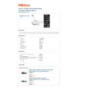 Mitutoyo Series 531 Vernier Thumb Clamp Caliper (531-101) - Datasheet
