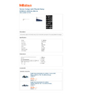 Mitutoyo Series 531 Vernier Thumb Clamp Caliper (531-102) - Datasheet