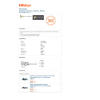 Mitutoyo Series 505 Dial Caliper (505-733) - Datasheet