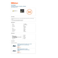 Mitutoyo Series 505 Dial Caliper (505-732) - Datasheet