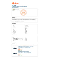 Mitutoyo Series 505 Dial Caliper (505-731) - Datasheet