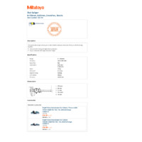 Mitutoyo Series 505 Dial Caliper (505-730) - Datasheet