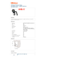 Mitutoyo Series 547 Absolute Digital Thickness Gauge (547-400S) - Datasheet