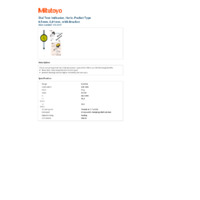 Mitutoyo Series 513 Pocket Dial Test Indicator (513-514T) - Datasheet