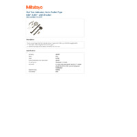 Mitutoyo Series 513 Pocket Dial Test Indicator (513-518T) - Datasheet