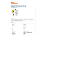Mitutoyo Series 513 Pocket Dial Test Indicator (513-517WT) - Datasheet