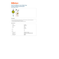 Mitutoyo Series 513 Pocket Dial Test Indicator (513-501T) - Datasheet