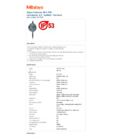 Mitutoyo Series 543 Absolute Digital Indicator (543-795B) - Datasheet
