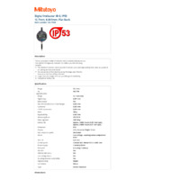 Mitutoyo Series 543 Absolute Digital Indicator (543-794B) - Datasheet