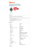 Mitutoyo Series 543 Absolute Digital Indicator (543-793B) - Datasheet