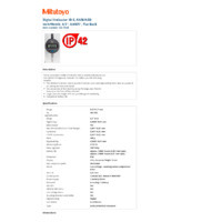 Mitutoyo Series 543 Absolute Digital Indicator (543-783B) - Datasheet