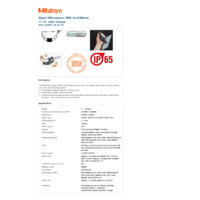Mitutoyo Series 293 IP65 Digital Micrometer (293-357-30) - Datasheet