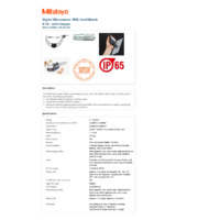 Mitutoyo Series 293 IP65 Digital Micrometer (293-355-30) - Datasheet