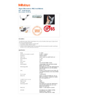 Mitutoyo Series 293 IP65 Digital Micrometer (293-354-30) - Datasheet