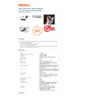 Mitutoyo Series 293 IP65 Digital Micrometer (293-347-30) - Datasheet