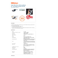 Mitutoyo Series 293 IP65 Digital Micrometer (293-344-30) - Datasheet