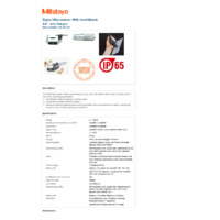 Mitutoyo Series 293 IP65 Digital Micrometer (293-343-30) - Datasheet