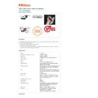 Mitutoyo Series 293 IP65 Digital Micrometer (293-342-30) - Datasheet