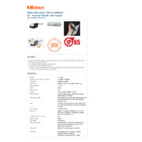 Mitutoyo Series 293 IP65 Digital Micrometer (293-334-30) - Datasheet