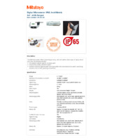 Mitutoyo Series 293 IP65 Digital Micrometer (293-333-30) - Datasheet