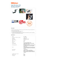 Mitutoyo Series 293 IP65 Digital Micrometer (293-232-30) - Datasheet