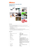 Mitutoyo Series 293 QuantuMike Fast Action Waterproof Micrometer (293-183-30) - Datasheet